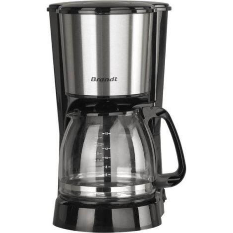 BRANDT CAF815X CAFETIÈRE À FILTRE NOIR/INOX 800 W