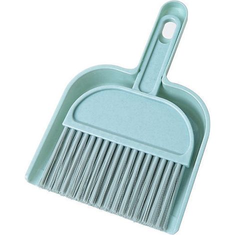 Mini Dustpan and Brush Set, Multi-Functional Cleaning Tool with Hand Broom Brush, Plastic Dust Pan, Coral Fleece Cleaning Cloth, 2-in-1 Cute Helper Cleaning Set for Kids Toys Pets Car, Pink (1/5)