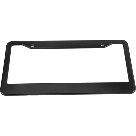 2 plaques d'immatriculation en acier inoxydable, cadre de support de fixation pour voiture (1/5)