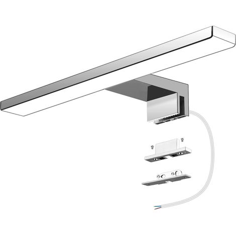 LED Lampes Miroir Salle de Bain6W 720 Lumens, 30cm Blanc Froid 6000K, Applique Murale Salle de Bain étanche IP44 pour Miroir, pas D'éclairage de Meuble Scintillant