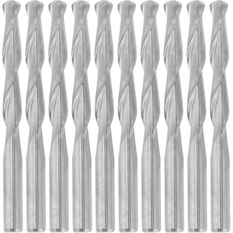 Tungsten Lot de 10 fraises à spirale CNC pour bois acrylique PVC 3,175 mm (1/4)