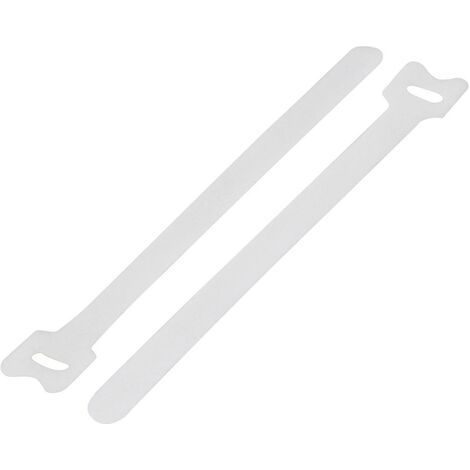 Collier de serrage auto-agrippant TRU COMPONENTS TC-MGT-150WE203 1593236 pour grouper partie velours et partie agrippante (L x l) 150 mm x 12 mm blanc S025281 (1/2)
