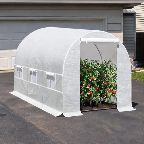 Serre de jardin coloris blanc 400 x 200 x 200 cm (1/5)