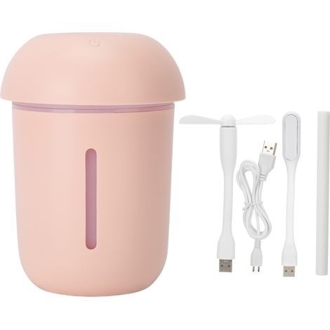 200 ml USB-Diffusor für ätherische Öle – Tragbarer, pinkfarbener, pilzförmiger Ionen-Diffusor (1/5)