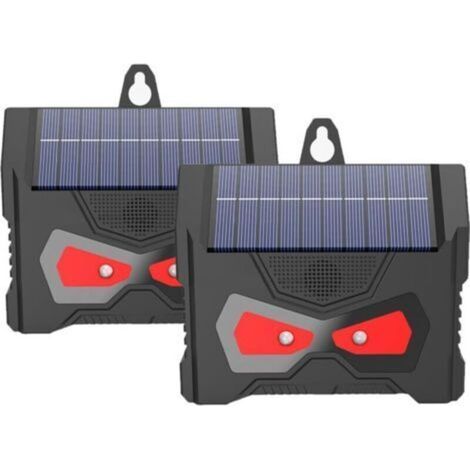 Ultrasonic Cat Repellent, 2 Pack, Outdoor Ultrasonic Bird Repellent, Dog Repellent, Solar Powered, USB Charging, Keeps Dogs, Cats, and Birds Away, for Gardens, Fields, and Nurseries (1/5)