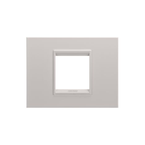 PLAQUE LUX 2P METAL NAT.BEIGE SAT.MONOCH GEWISS GW16202XL (1/2)