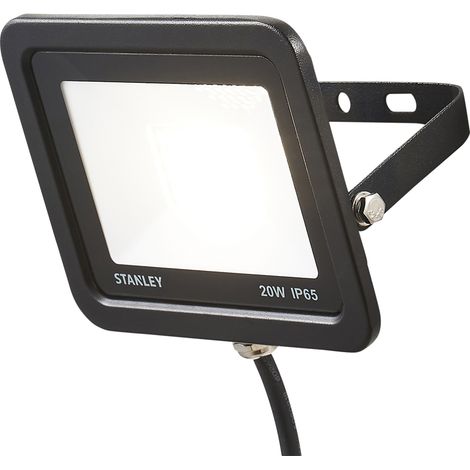 Stanley Floodlight 20 W Slimline LED IP65 Rated Garden Fitting - Black Litecraft (1/5)