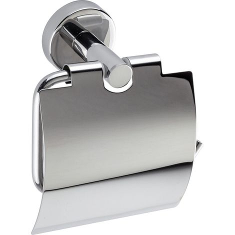 Inda - Rollenhalter mit Deckel Styl aus poliertem Stahl