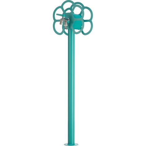 Fontana da Giardino con Rubinetto e Portatubo Integrato Belfer 42/SRF Turchese (1/4)