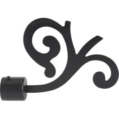 TERMINALE DECORATIVO IN FERRO D.22MM COL.NERO (1/3)