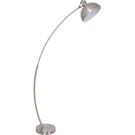 OTTO, FLOORLAMP, SATIN CHROME, WITH WHITE SHADE, E27 1X MAX (1/4)