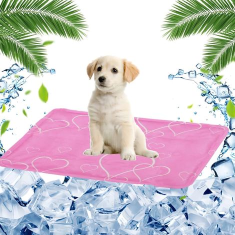 Kühlmatte für Hunde und Katzen - 40 x 50 cm, kratzfest, strapazierfähig für den Innen- und Außenbereich (Rosa) (1/5)