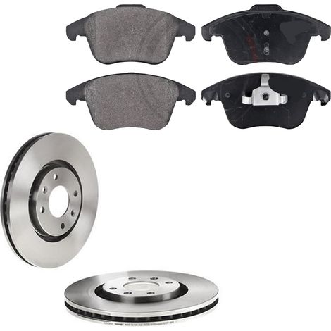 KIT FRENI ANTERIORI compatibile con DS 5 (KF) - DISCHI + PASTIGLIE OEM: FDB1972, FDB4313 / 17338 , 18246 /SOSTITUZIONE DIRETTA/BASSA POLVERE/SILENZIOSO