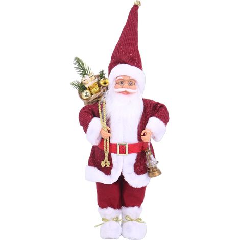 MAURY'S FUORIPORTA NATALIZIO BABBO NATALE CON VESTITO ROSSO E SACCO DA 50 CM (1/4)