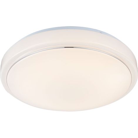 Plafoniera plafoniera soggiorno lampada soggiorno luce corridoio, 3 livelli di luminosità, bianco opale, LED 15W 1000Lm bianco caldo, DxH 33x10cm
