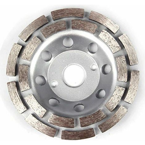 Disque diamant 125mm pour meuleuse – Double rangée – Pour béton. chape et pierre naturelle – Alésage 22.23mm – Enlèvement rapide des matériaux - PDX829 (1/4)