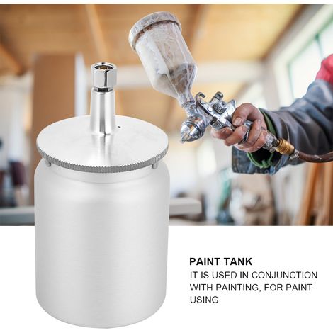 Pot de peinture 600ml à aspiration pour pistolet pulvérisateur pneumatique W-71 en alliage d'aluminium (1/5)