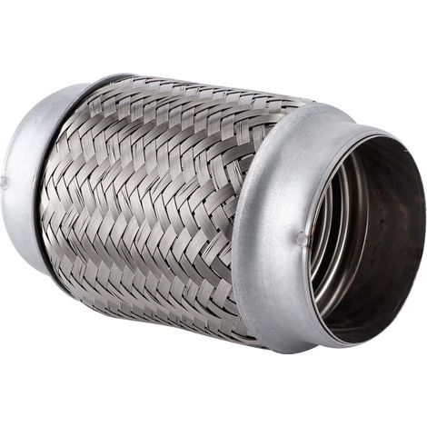 Tube flexible d'échappement,Tuyau d'échappement tressé 6 x 3 pouces accessoire de remplacement de tube flexible d'échappement en acier inoxydable matique Tuyau d'échappement flexible ondulé (1/5)