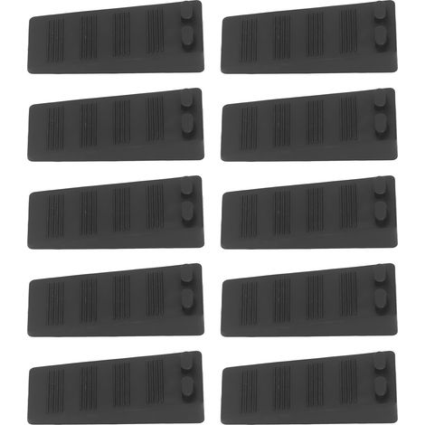Lot de 10 butées de porte noires, protection de sécurité, anti-collision, antidérapantes, butées de porte en caoutchouc sans perçage pour sols