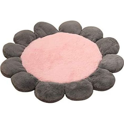 Lit Pour Animaux - Forme De Fleur - Rose - Taille M - Garnissage Polyester - Lavable En Machine (1/5)