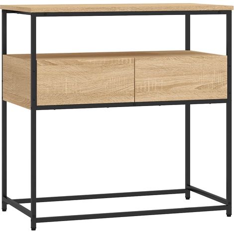 Table console，Table d'appoint，Bout de canapé，Meuble d'entrée Chêne Sonoma 75x40x75 cm Bois d'ingénierie