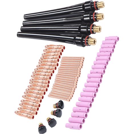 Ensemble de 68 torches de soudage TIG, lentille à gaz, couvercle arrière, accessoires pour buses de soudage WP-17/18/26 (1/5)