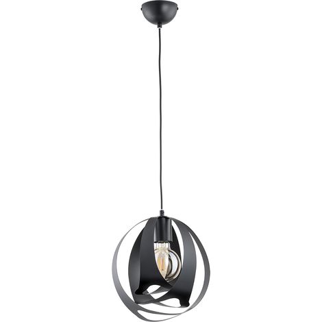 Suspension noire abat-jour unique E27 15W WAVE Alfa (1/2)