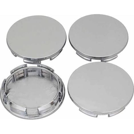 Centre De Jante Capuchons,Cache Moyeu Centre De Roue,Enjoliveur De Voiture,Bouchon De Jante,60mm Plastique ABS Cache-Moyeu,pour Jantes Enjoliveurs Accessoires pour Voitures,4 Pièces (1/5)
