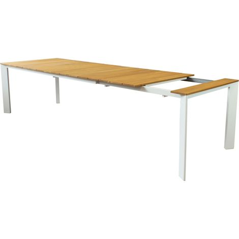 COPERNICO - struttura in alluminio verniciato bianco o antracite, piano in teak (1/4)
