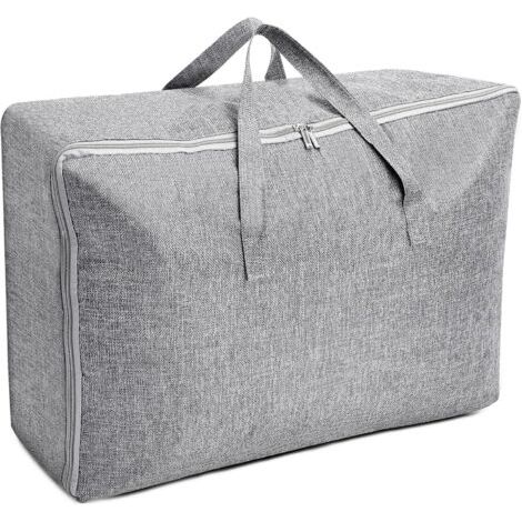 QORVA-Grand Sac de Rangement 105L, Rangement Sous Lit Pliable Closet Organizer Sac de Rangement pour Couette Imperméable avec Poignées Renforcées pour Édredons Couvertures Oreillers Vestes
