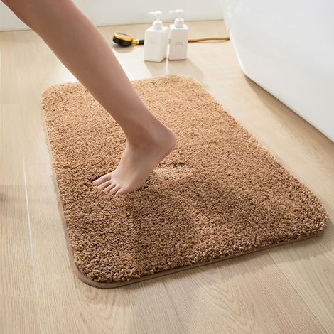 Tapis de bain 40 x 60 cm, antidérapant, lavable, absorbant et moelleux, idéal pour la baignoire. (1/5)