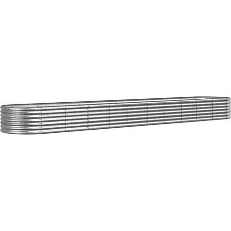 Maison Exclusive - Hochbeet Verzinkter Stahl 440x80x36 cm Silbern