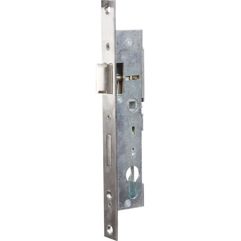 Bricard – Serrure multipoint encastrée 21 mm – Pêne demi-tour + pêne dormant – Acier inoxydable – Entraxe 70 mm – Réversible