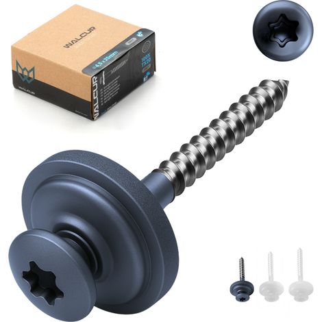 Vis bois penture autoperceuses inox ø 4,5 x 25 mm – étanches avec rondelle caoutchouc – boîte de 100 pièces – fixation toiture/terrasse – Vis auto perceuse – Vis Spengler- WALCUR