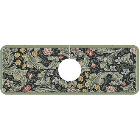 Tapis de protection anti-éclaboussures pour robinet, tapis d'égouttage durable de 14 cm x 38 cm avec dos en caoutchouc antidérapant, protection absorbante pour évier et comptoir, pour la maison et le 