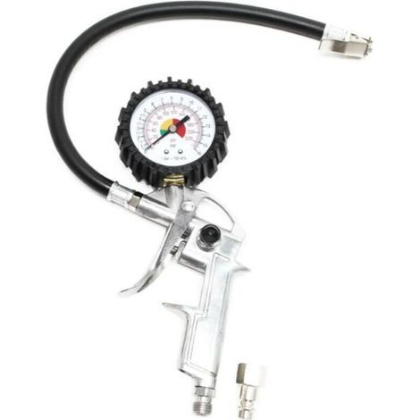 Pistolet compresseur d'air 0-16 bar manomètre pour pneus de voiture moto (1/3)
