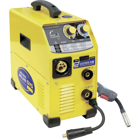GYS – Poste à souder MIG/MAG 30-140 A – Soudage acier, inox, aluminium – Réglage tension et vitesse – Dévidoir intégré 1 kg – Pour fils Ø 0,6 à 0,9 mm
