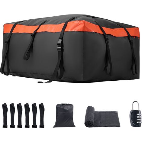 Sac de Toit Voiture Imperméable 840D PVC, 23 Pi³, avec Serrure et Tapis Antidérapant, pour Tous Véhicules avec ou sans Barres (1/5)