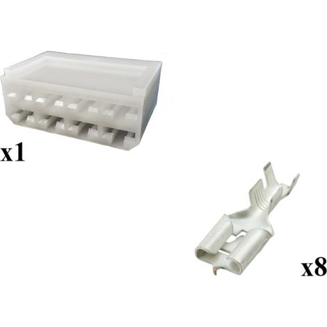 Kit Connettore Series 250 Faston 6,3 Maschio 8 Vie