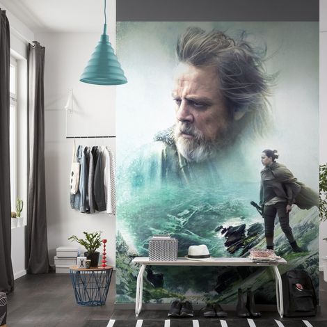 papier peint panoramique Star Wars - Les Derniers Jedi vert  - Disney (1/3)