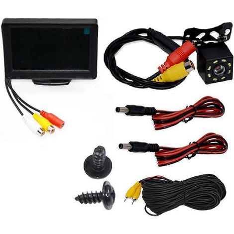 Caméra de recul grand angle avec écran LCD TFT 4,3 pouces ou moniteur étanche, vision nocturne, caméra de recul avec moniteur (1/5)