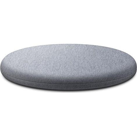 Coussin de chaise rond en mousse à mémoire de forme 30 cm, intérieur amovible - Gris clair (1/5)
