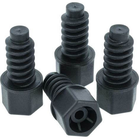 vhbw 4x Stellfuß kompatibel mit Beko CSG 42111 GW, CSG42000SN, D1 6634 E, D1 6643 TS 7, D 6624 TS Backöfen - 9,6 cm Standfuß, Schwarz