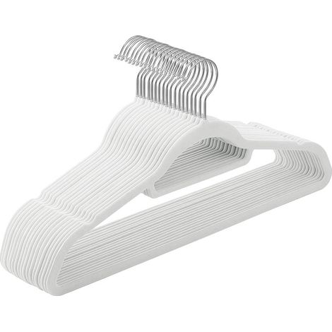 Maxi-Samtkleiderbügel, 50er-Set, grau