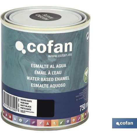 Smalto all'acqua (750 Ml) Nero Opaco