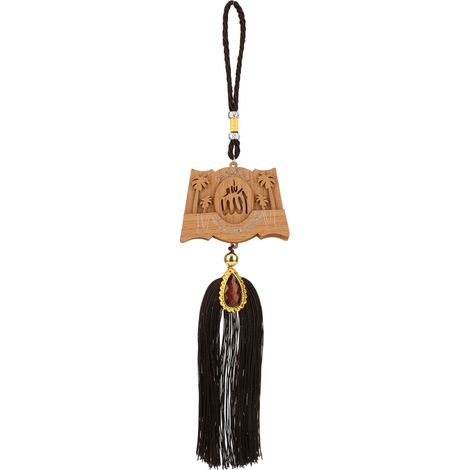 Ornements de Voile Islamique pour Voiture - Pendentifs Bois Imitation
Décoration Auto Musulmane (1/5)