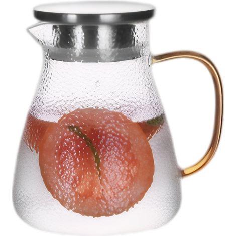 Gourde en verre à motif martelé créatif, résistante aux hautes températures, pour eau froide. Tasse ménagère. (1/5)