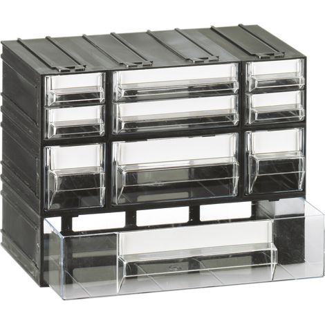 Cassettiera modulare "T/M" con 10 cassetti - Trasparente - Mobil Plastic
