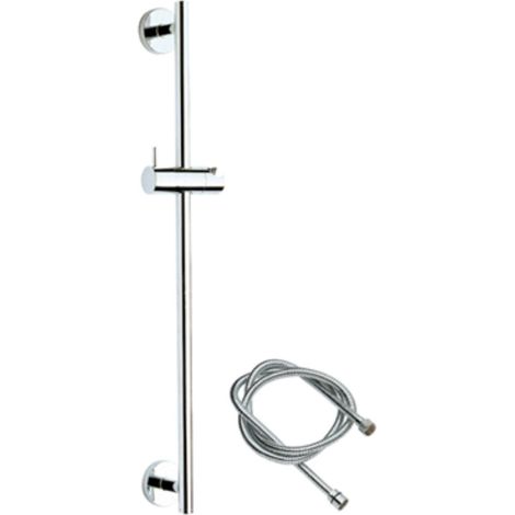 Saliscendi 60 cm in ottone cromato con flessibile e asta toda minimale (1/3)