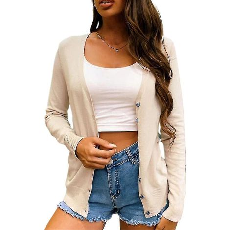 Short en jean à franges strass pour femme, taille haute, déchiré, orné de strass - Taille S (1/3)